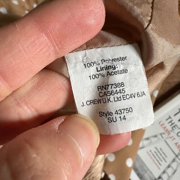 J. Crew Tan & White Polka Dot Sundress - Picture 7 of 7